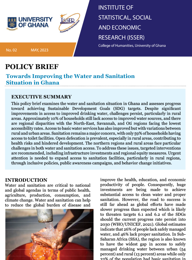 Towards Improving the Water and Sanitation Situation in Ghana