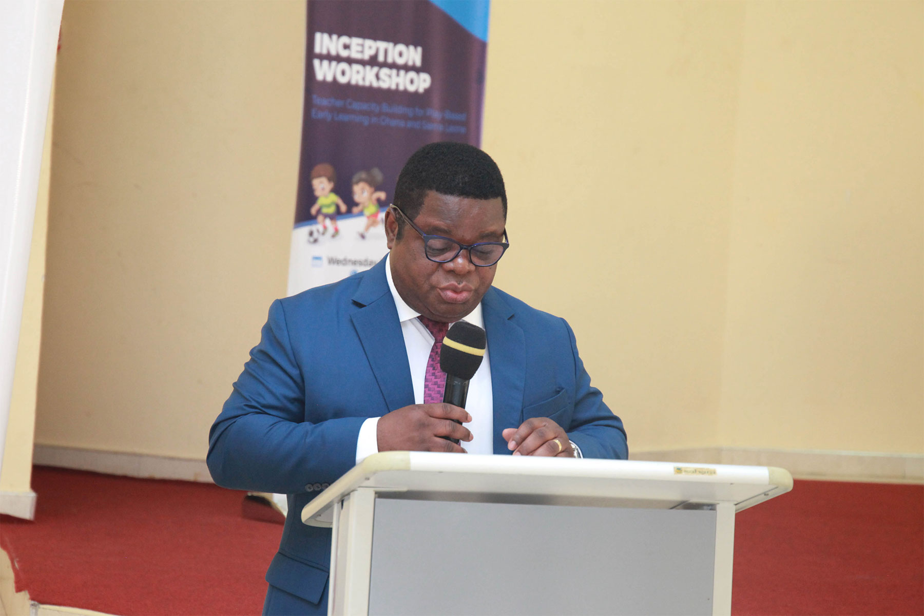 Prof. Quartey delivering the welcome statement