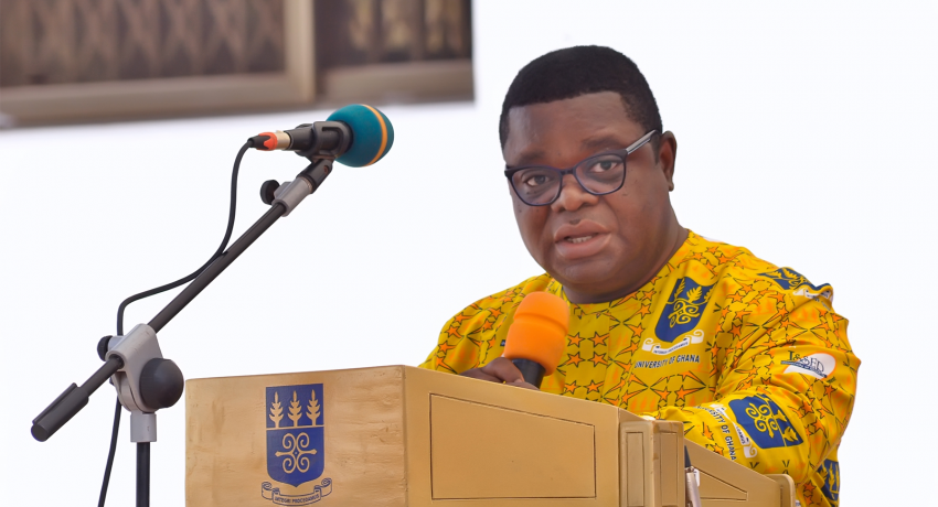 Prof. Quartey delivering the welcome statement